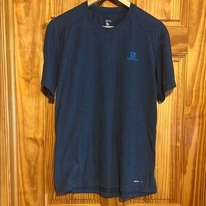 Salomon Blue Short Sleeve Performance Tee
